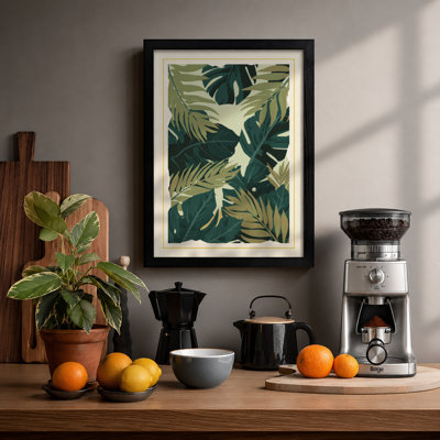 Tropical Leaf Study Botanical - Framed Print