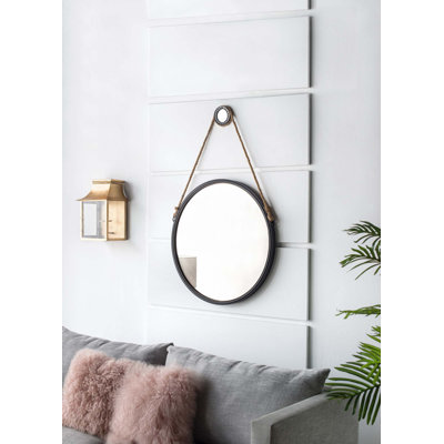 Handsome Cleveland Mirror With Rope Strap