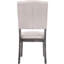 2 chaises d'appoint transitionnelles - lin beige, chêne gris, dossier de style chêne 2