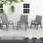 Patio Chairs Set Of 4, Outdoor Lightweight Stackable Dining Chairs W/all-weather PVC-coated polyester Fabric & Metal Frame-979682709