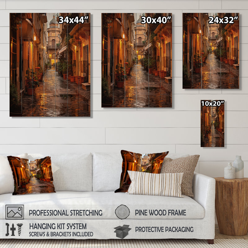 Delafuente - Panneaux de décoration murale en bois Paysages, H 32 po x l 24 po