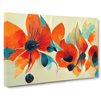 Modern Abstract Flowers Vol.3 - Wrapped Canvas