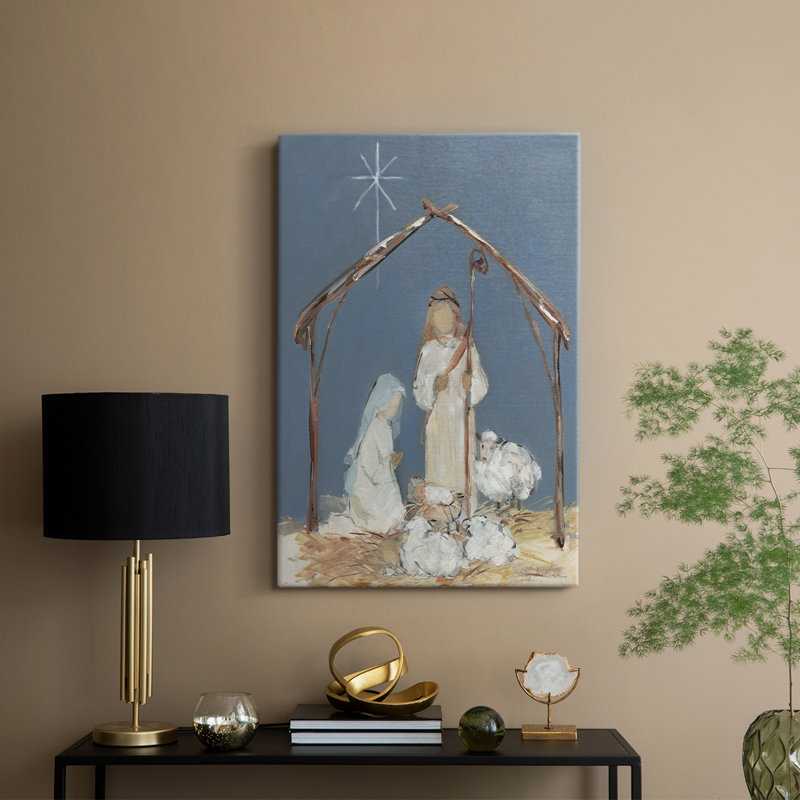 Prière de la Nativité au crépuscule - Cavas enveloppés de galerie, H 48 po x l 32 po