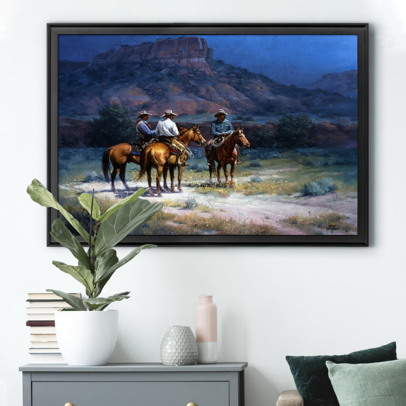 «Moonshine», impression sur toile encadrée, H 22,5 po x l 30,5 po x P 1,5 po, Noir