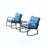 3 Pieces Patio Bistro Set Outdoor Rocking Chair W Cushion For Yard Garden Poolside