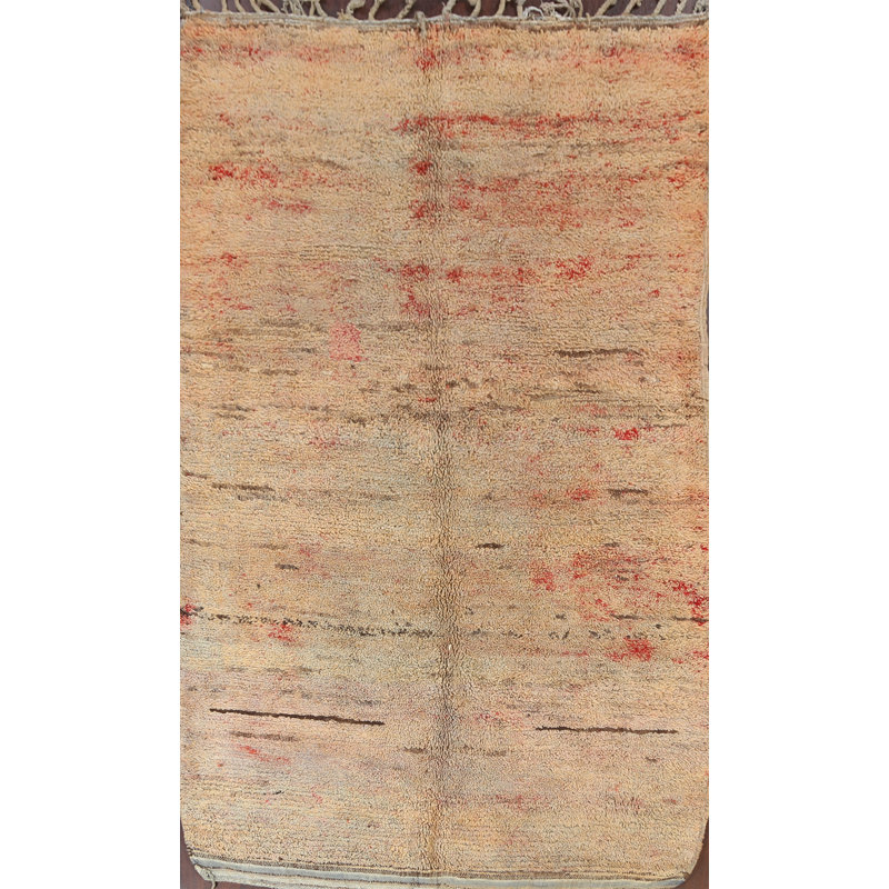 Tapis oriental abstrait marocain noué à la main 6 x 10
