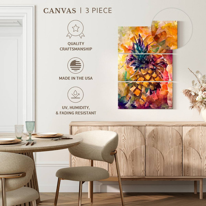 Yarlin Colorful Pineapple, 32" H x 20" W