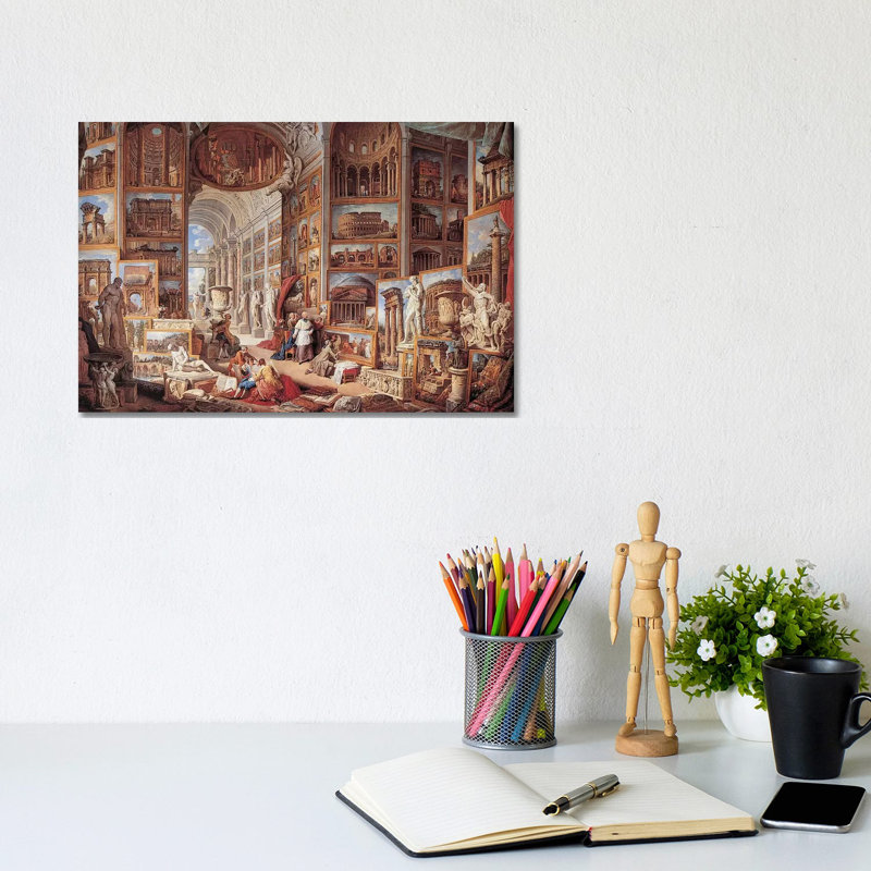 Vedute Di Roma Antica by Giovanni Paolo Panini - Wrapped Canvas Print, 20.32 cm H x 30.48 cm W