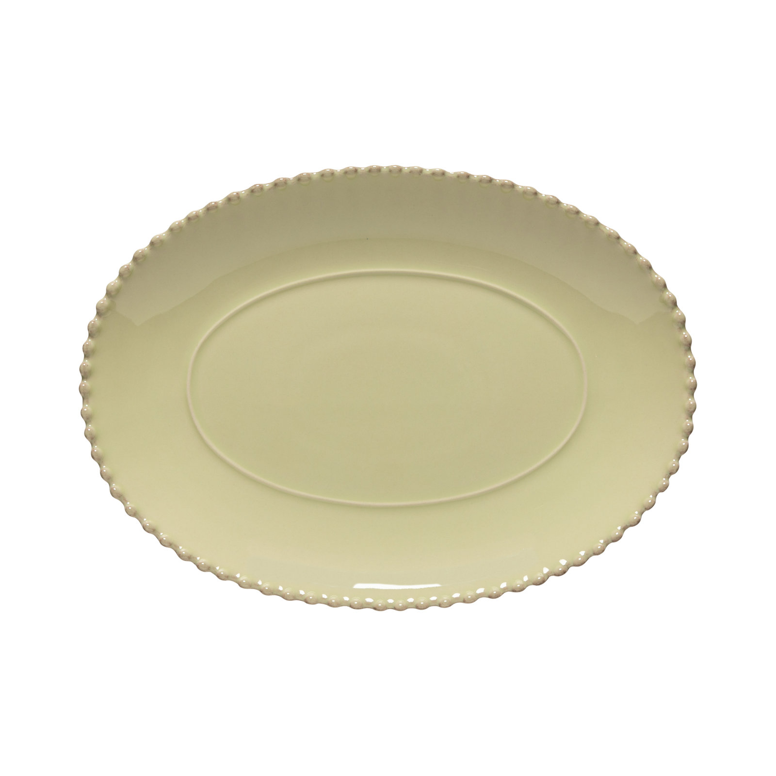 Pearl Oval Platter, Lily Green
