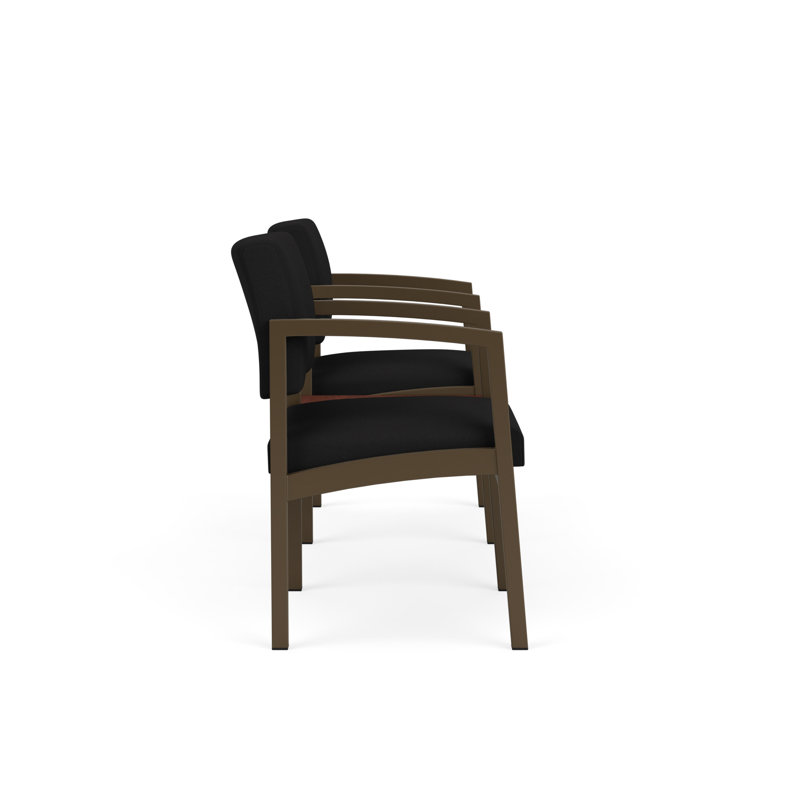 Structure tandem 2 places avec table centrale en acier Lenox, Bronze / cerise Canyon, Cerise Canyon