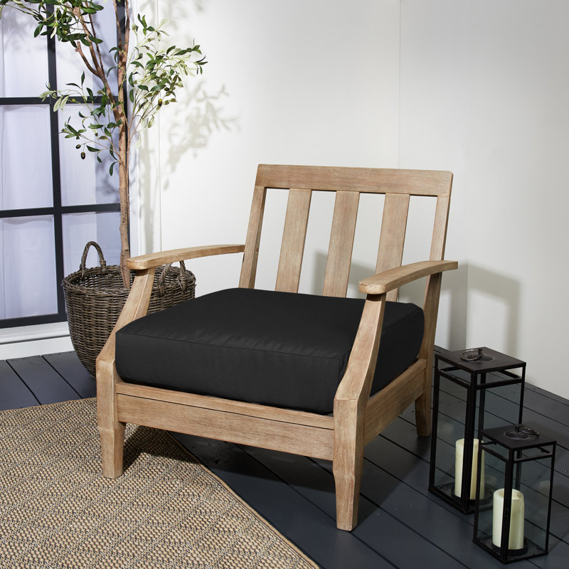 Coussin de siège d'extérieur 1 pièce Latitude Run® Sunbrella®, Sunbrella® - noir, L 27 po x P 30 po