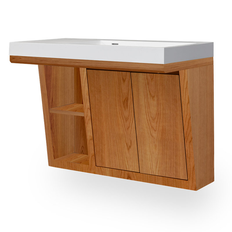 Libera 32'' W Single Vanity, 8" Widespread, Natural Cherry