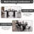 62.99" Modern Rectangle Black Dining Table Set with 4 Chairs for Kitchen, Bar, Living Room-1477941974-1477941973