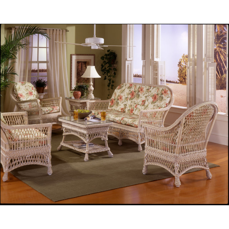 Ensemble de salon 6 pièces Houghton, 100% polyester Lessandra Sunblue