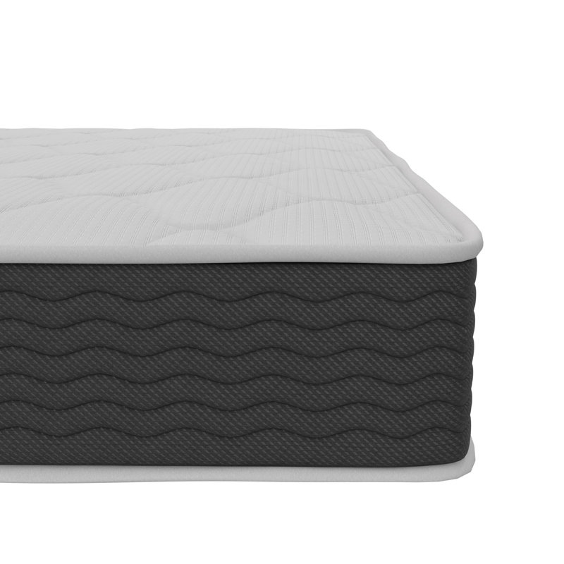 Virtue Encased Coil with Charcoal Infused Memory Foam Hybrid Mattress, Queen, 13"