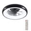 Ventilateur d'intérieur 19 po avec télécommande, intensité variable, 7 pales, moteur à courant continu réversible, avec lumière DEL, noir