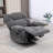 Vibration Massage Chair Recliner With Heat, Oversized Swivel Rocker Chair, Single Sofa, Teddy Fabric Manual Recliner Chair With Footrest, Remote, And 4 Side Pockets
