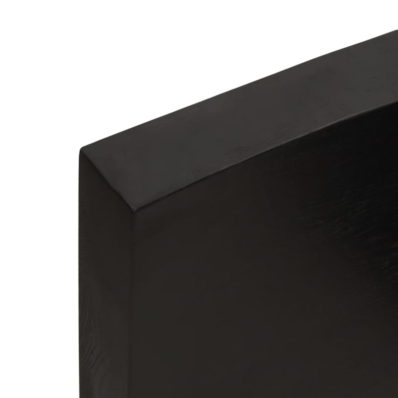 Solid Wood Table Top, Dark Grey, 50cm H x 180cm W x 6cm D