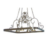 Celeste Metal Handcrafted Square Chandelier Pot Rack