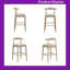Ensemble de tabourets de bar en bois d'hévéa (2 pièces) avec repose-pieds, hauteur de bar standard-1683154624