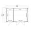 Lasita Warrington 13 x 8 Ft. Apex Roof 2-Room Log Cabin With Single Glazed Windows (28mm)-2077326525