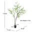 Arbre artificiel à feuilles en disque de 118 pouces, pré-pot, fausse plante, structure en fer flexible, facile d'entretien