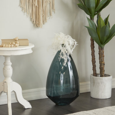 Vase de table en verre bleu 23,55 "Emmer