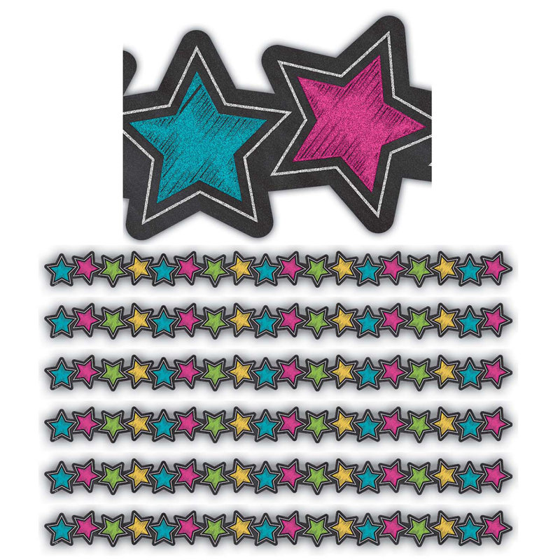 Bordure en forme d'étoile avec tableau noir