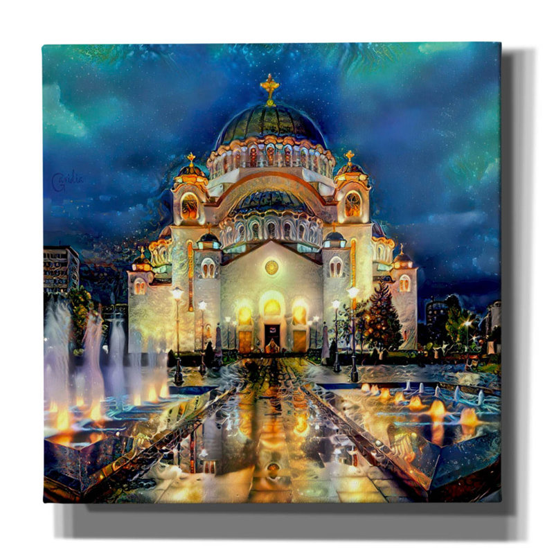 Reproduction d'art sur toile, «Sergueia Saint Sava» par Sergio Gavidia, H 12 po x l 12 po x P 0,75 po