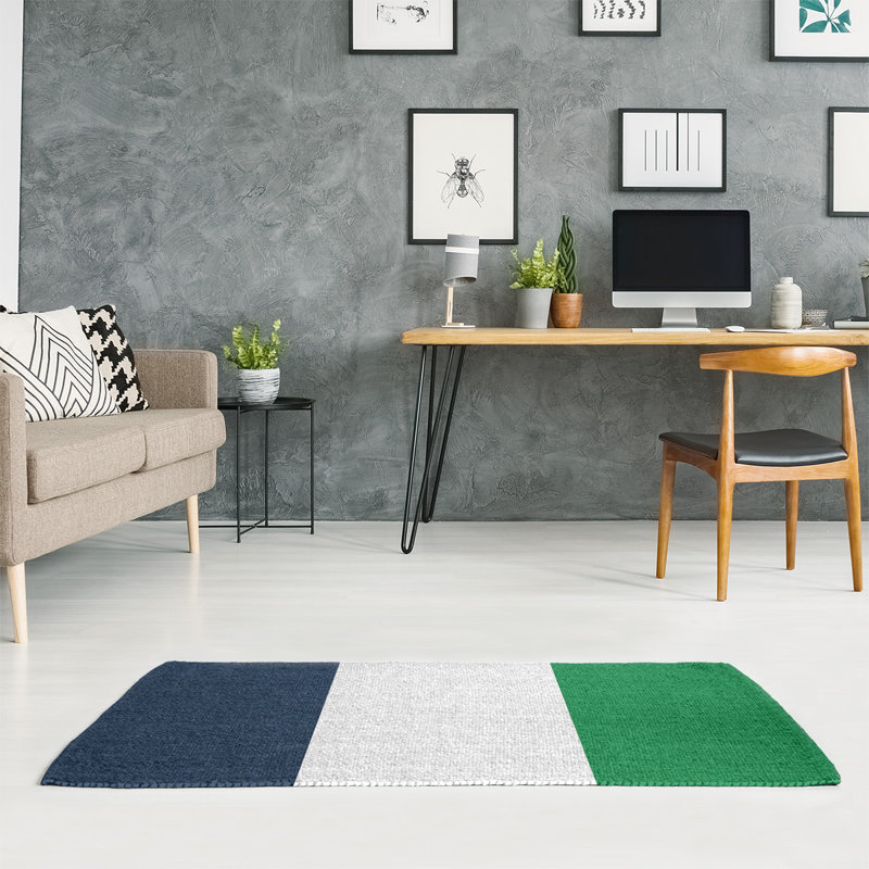 Tapis bleu/vert, Rectangle 5 pi x 7 pi