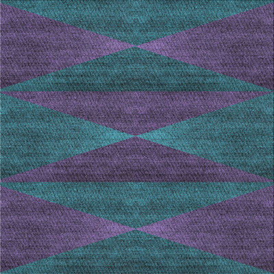 Tapis mauve/bleu à motifs