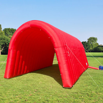 20×10×10 FT Red Inflatable Sports Tunnel Entrance With Blower–Event Inflatable Tunnel for Team Entries, Marketing Displays & Exhibitions