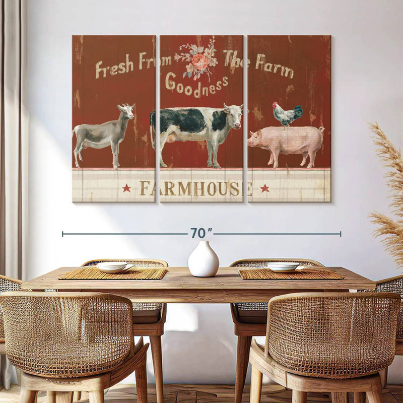 Kema Farm Patchwork II Wall Sign, 42" H x 65" W