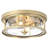 Flush Mount Ceiling Light Fixture with Glass & Brass Design-106872628