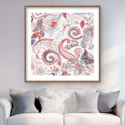 Paisley Pattern | Framed Matted Print for Home Decor