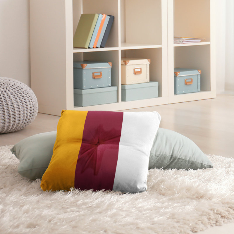 Coussin de sol touffeté arizona, 26 po x 26 po, Rouge