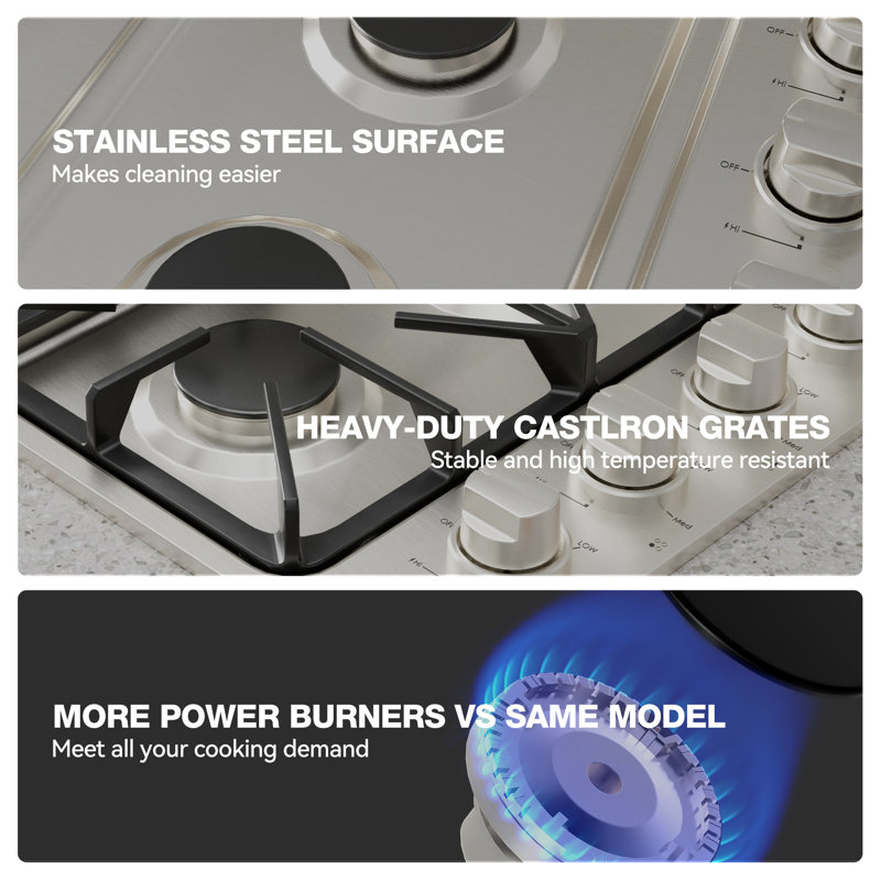 Ge 36" Gas Cooktop with 6 Burners