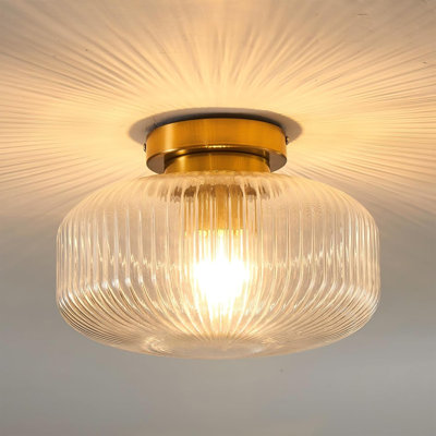 Glass Semi Flush Mount