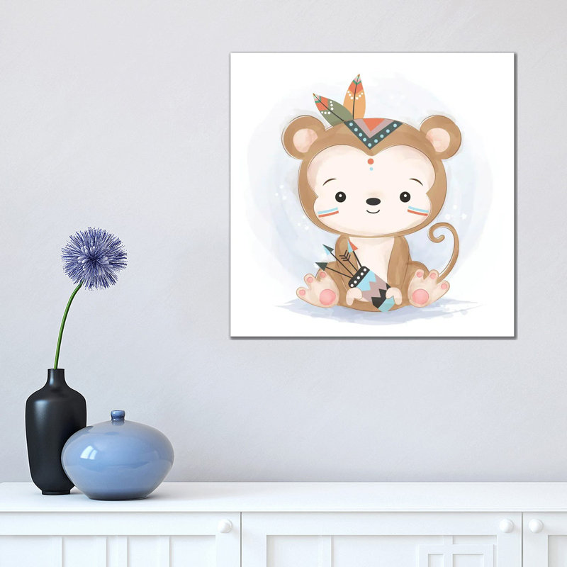 Baby Monkey by Art Mirano - Wrapped Canvas Print, 45.72 cm H x 45.72 cm W