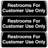 Restrooms For Customer Use Sign