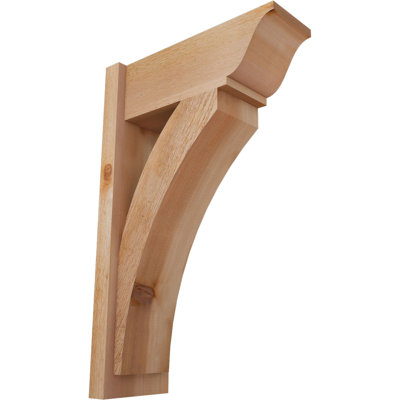 8"W x 34"D x 46"H Thorton Traditional Rough Sawn Outlooker, Western Red Cedar