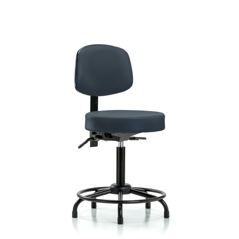 Tabouret de bar Barcus, Patins, Bleu impérial