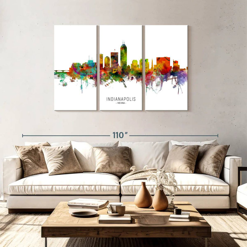 Sireci Indianapolis Indiana Skyline I, 48" H x 74" W