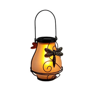 Lanternes solaires, lanterne suspendue d'extérieur avec colibri bougies sans flamme scintillantes à DEL, lanternes solaires d'extérieur imperméables pour chemin de table décoratif (colibri)
