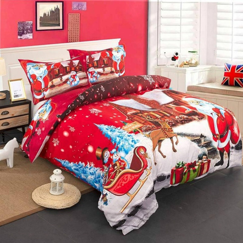 Polyester No Pattern Duvet Cover Set with Pillowcases