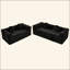 Canapé moderne sans os avec deux coussins décoratifs circulaires, tissu en polyester à poils longs texturé litchi doux pour la peau, canapé en mousse à carreaux-556108640