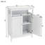Armoire de salle de bain pour salle de bain blanche, porte à double volet, peinte, beaucoup de rangement, assemblage sans effort - portes, peinture forte, procédé simple et copieux