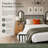Mid-Century Modern Boho Spindle Platform Bed with 46.5" Tall Headboard,   Solid Bamboo Wood Bed Frame with Wooden Slats & Metal Support, No Box Spring Needed, Black, Queen-836782399-836782397