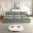 Upholstered Sofa Couch With Ottomans