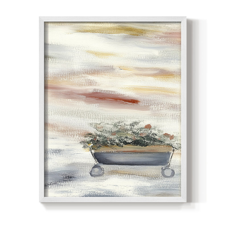 «Christmas Holiday Art CCXLIV», reproduction d'art encadrée - bois massif, H 21 po x l 17 po, Blanc